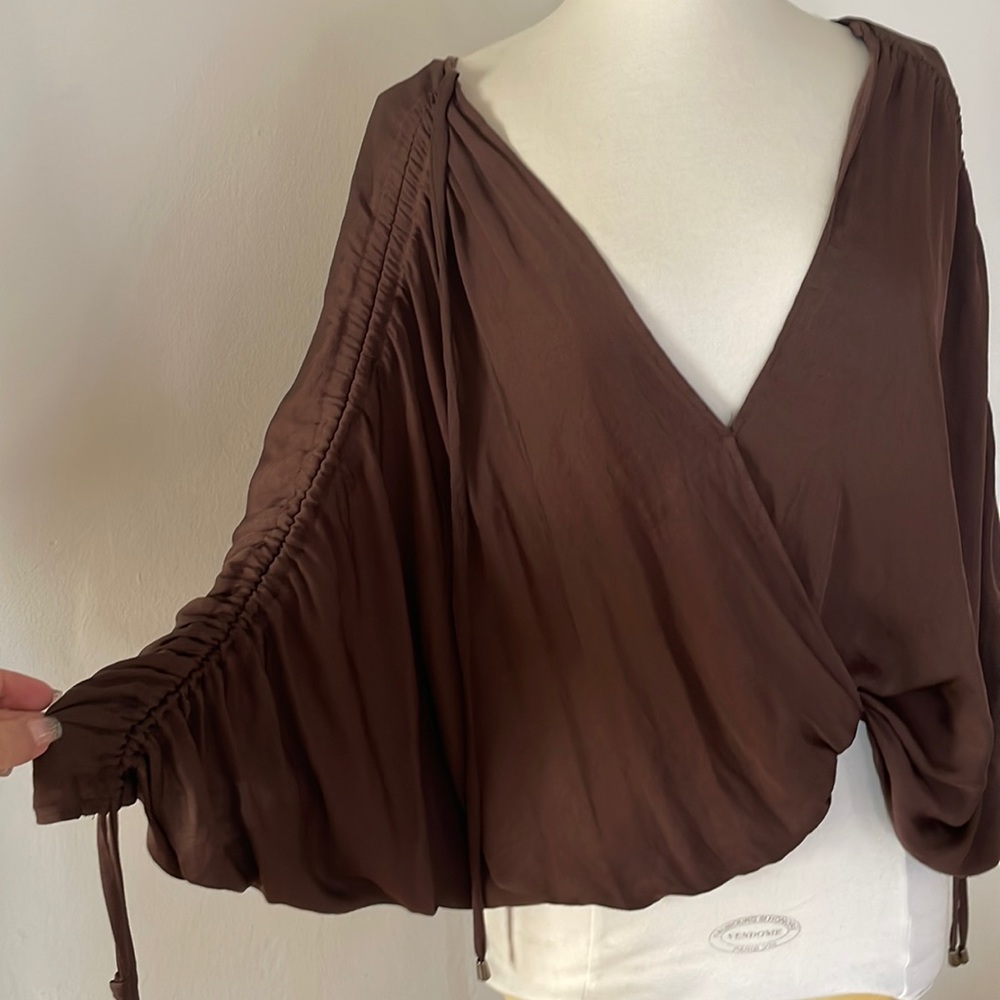Free people brown shirt